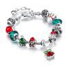 Fashion Christmas Tree Bell Alloy Enamel Women's Bracelet