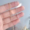 Simple Style Cross Sterling Silver Zircon Pendant Necklace