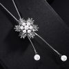 Style Shiny Snowflake Alloy Copper Plating Inlay Sweater Chain - Image 4