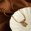 Vintage Style Simple Style Heart Shape 304 Stainless Steel Titanium Steel Zircon 18K Gold Plated Pendant Necklace - Image 3