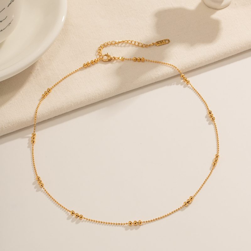 Gold Plated IG Style Simple Style Plating Solid Color Necklace - Image 3
