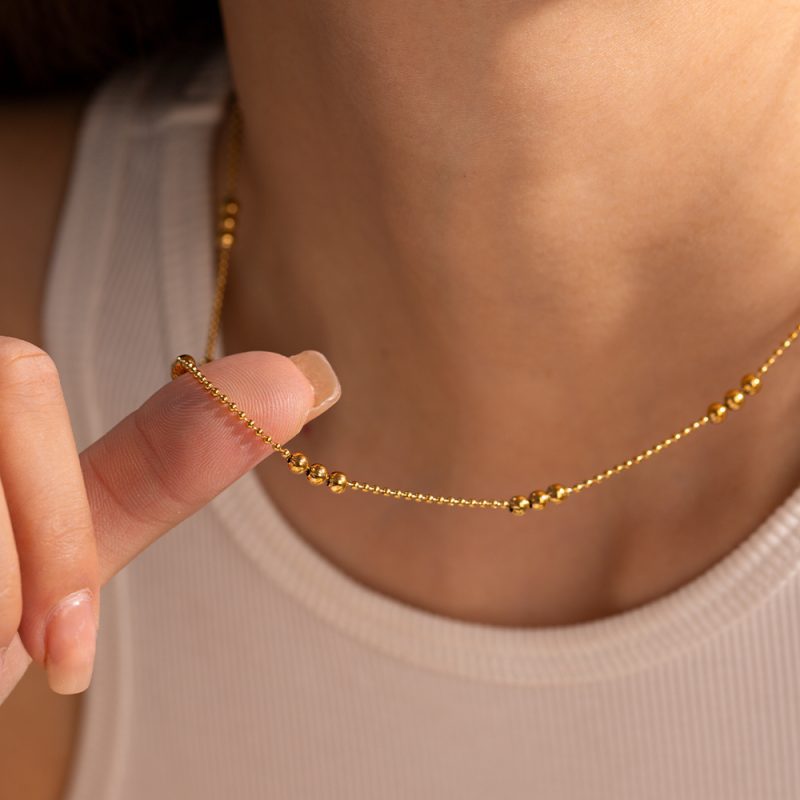 Gold Plated IG Style Simple Style Plating Solid Color Necklace