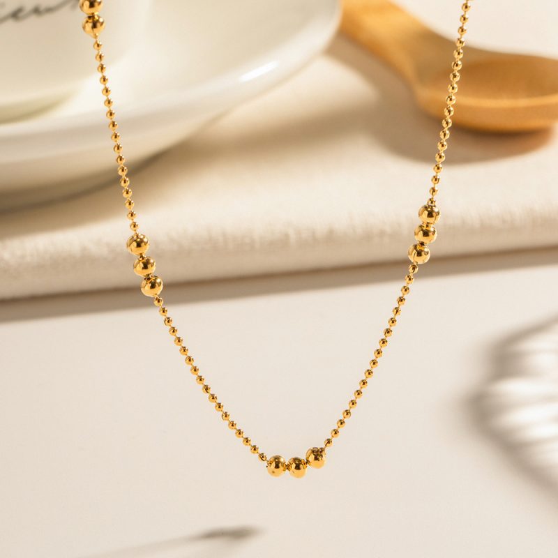 Gold Plated IG Style Simple Style Plating Solid Color Necklace - Image 5