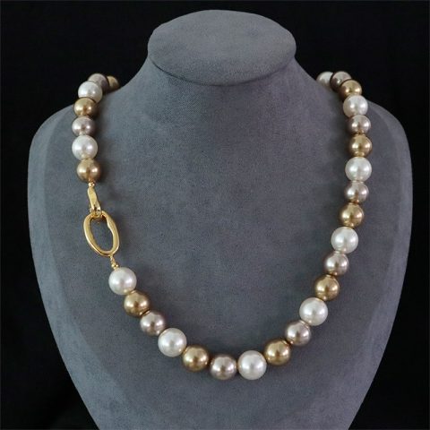 Pearl Clavicle Chain Necklace & Bracelet